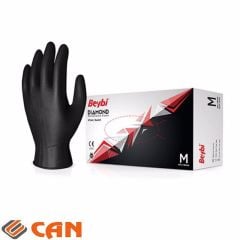 Muayene Eldiveni Pudrasız Beybi Diamond Black Siyah 50'lik Kutu