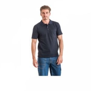 Lacoste Polo Yaka İş Tişört Gri Lacivert Kısa Kollu