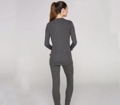 Unisex Termal İçlik Thermoform Erkek Kadın Bayan Gri