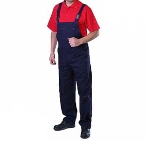 Bahçıvan Tulum Çok Cepli Paça Reflektörlü Gabardin Askılı İş Model Lacivert